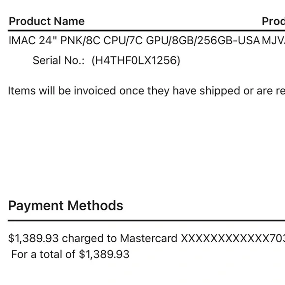 iMac 24” Pink Desktop. Purchased brand new, only used for a total of 3-4 hours